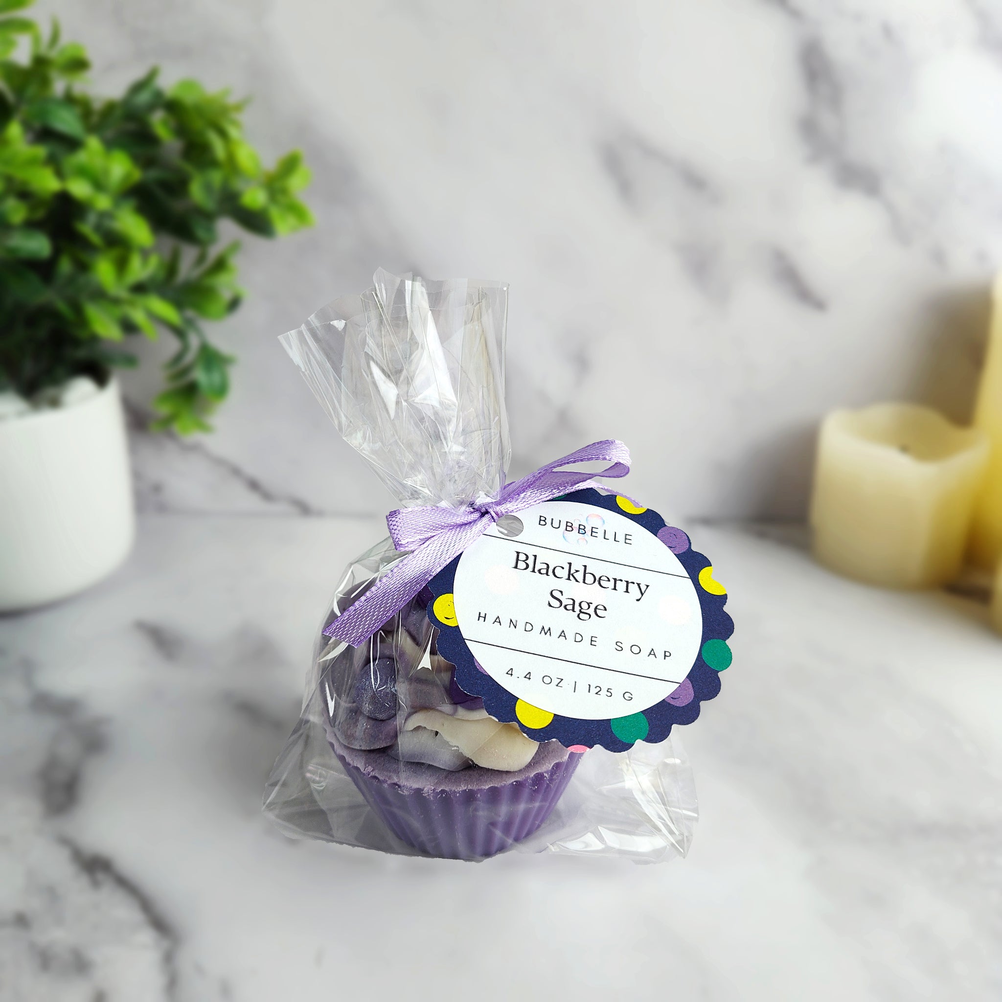 Blackberry Sage Soap Cupcake