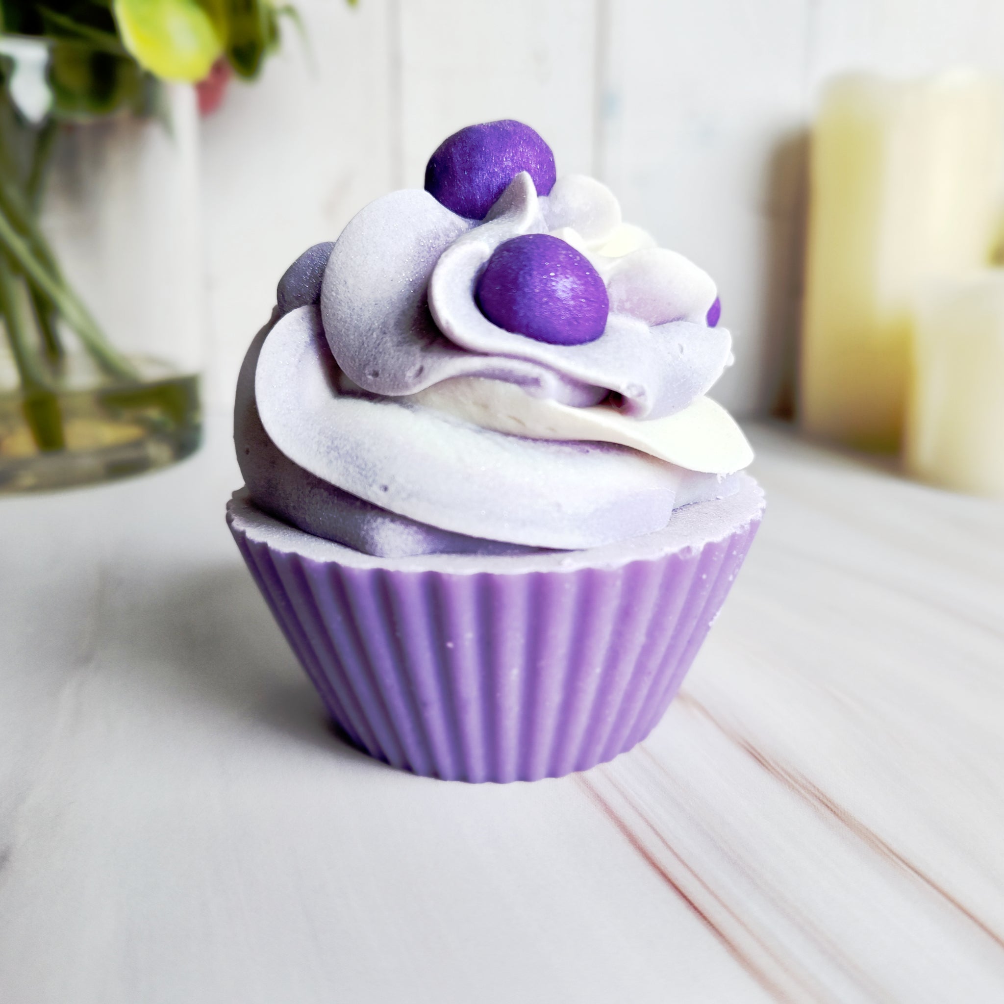 Blackberry Sage Soap Cupcake